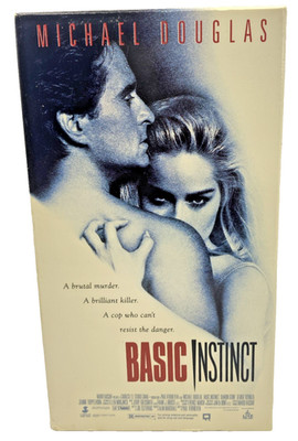 Basic Instinct (1992) VHS - Sharon Stone, Michael Douglas - Erotic Thriller