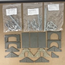 Outland Models Miniatures Overhead Footbridge + Misc Bridge parts - N Scale