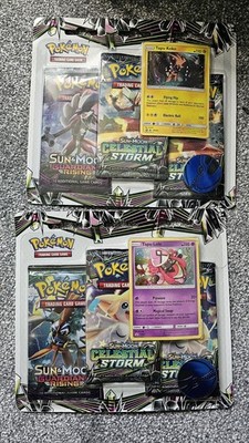 Pokemon Sonne Mond Himmelssturm 3er Blister BOOSTER TAPU KOKO & TAPU LELE