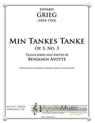 Grieg - Min Tankes Tanke (Ich Liebe Dich) in Norwegian, German, Franch, and Engl