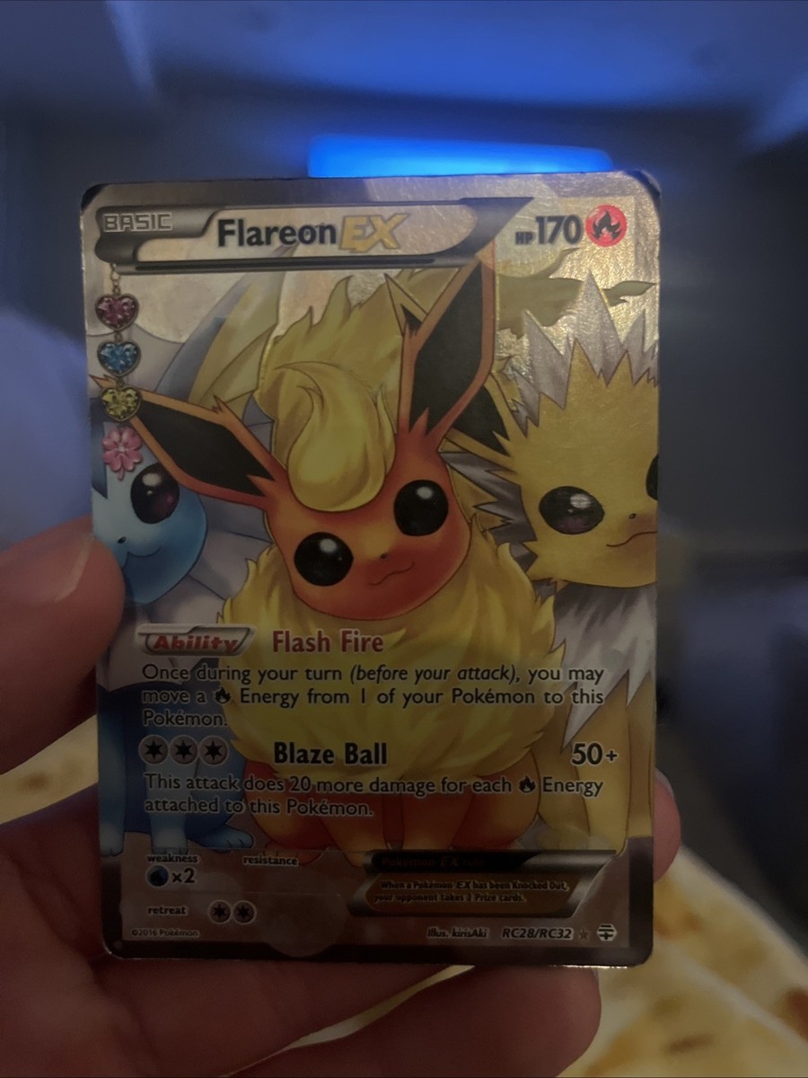 Pokémon TCG Flareon-EX Generations Holo Full Art Ultra Rare Card