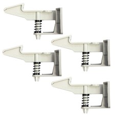 4 Pack Safety Drawer And Cabinet Latches White