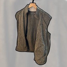 Eddie Bauer Men's Gray Fleece Zip Vest L Outdoor Casual Layering