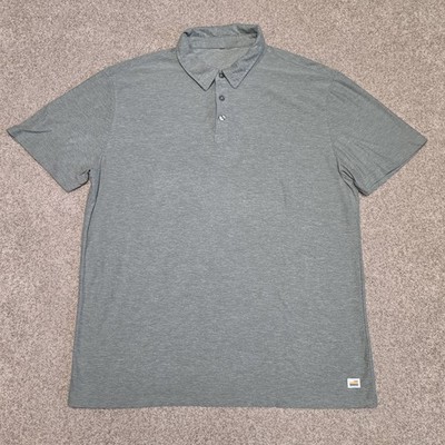 Vuori Strato Tech Polo Shirt Mens Large Size Tag Miss Green Performance Stretch 