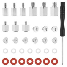 30PCS M.2 SSD Mounting Screws Kit, NVMe Screw Standoff Set with Insulating Ga...