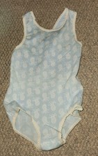 VTG Her Majesty Guppies One Piece Girls Size 6 Bathing Suit Octopus Light Blue