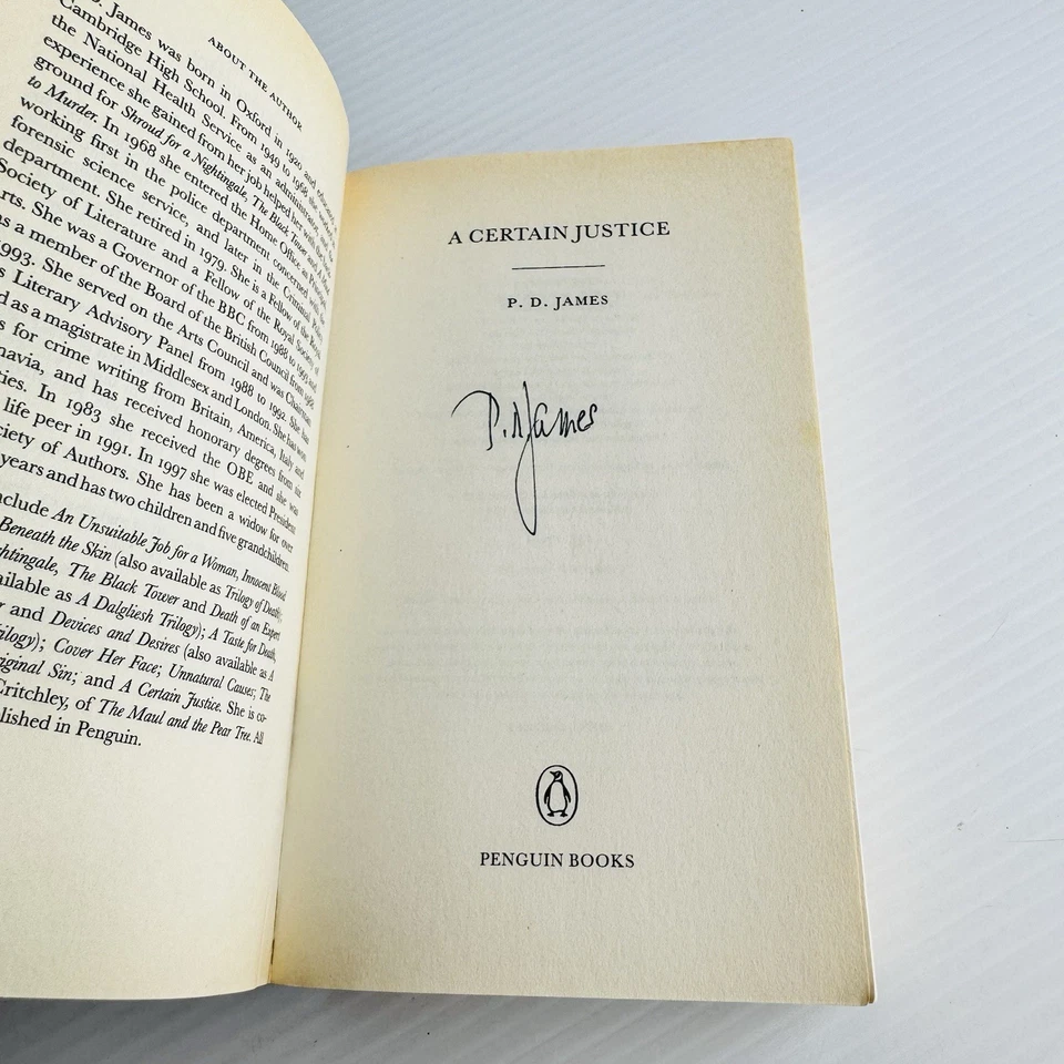 A Certain Justice by P. D. James - SIGNED by Author (Paperback, 1999) - Image 2 of 4