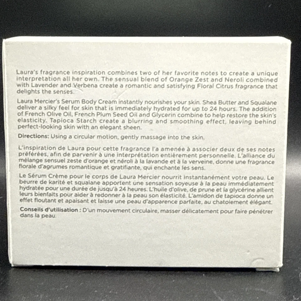 Laura Mercier Neroli Du Sud Suero Crema Corporal 6.5oz 200ml Loción Hidratante de Lujo Foto 4 de 4