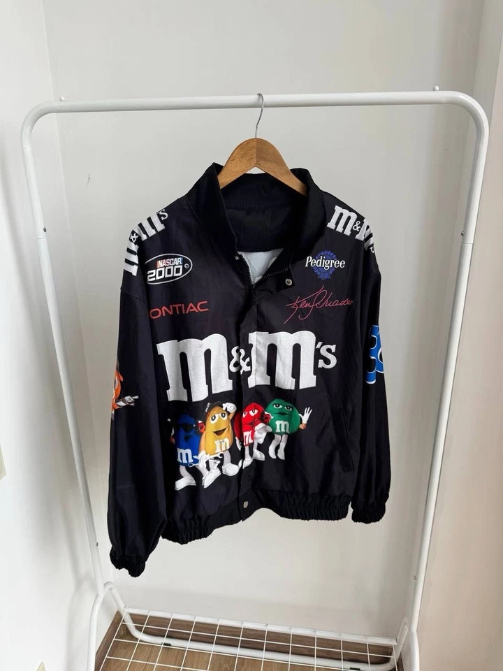 NASCAR 2000 M&Ms VINTAGE RACING TEAM BOMBER JACKET Y2K Size M - Image 4 of 4