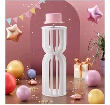 1PC Hourglass Tower Cylinder Stand, Large White Cake Stand, Pedestal Display...