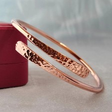 Minimalist Pure Copper Healing Cuff Bracelet Dainty Bangle for Women