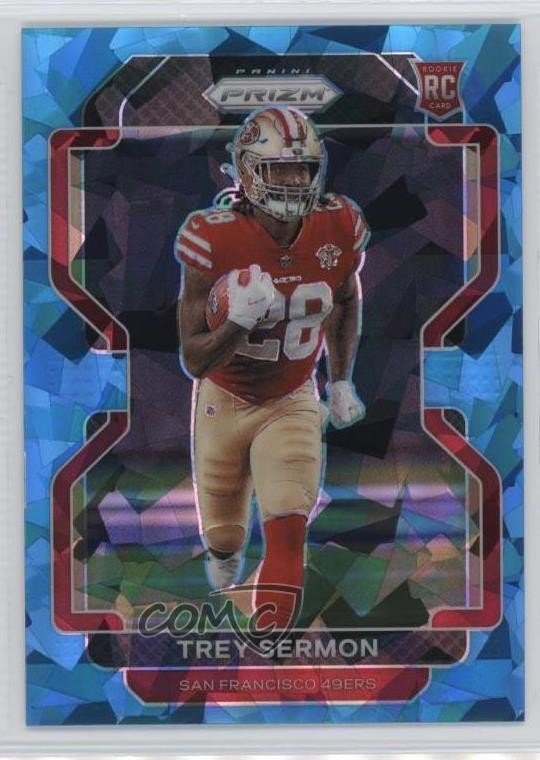 2021 Panini Prizm Rookie Blue Ice Prizm 46/99 Trey Sermon #354 Rookie RC 1gt