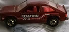 HOT WHEELS 1980 CITATION X-11 Red Diecast Car Malaysia Vintage 1989