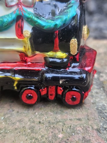 Christopher Radko Christmas Train Ornaments Set Of 2, FLAWS, READ DESCRIPTION!! - Picture 9 of 23