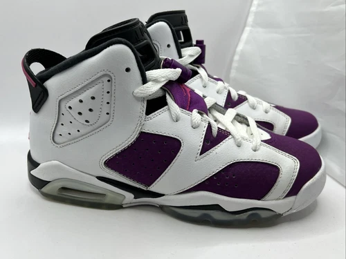Nike Air Jordan VI 6 Retro White Bright Grape GS 543390 127 Taglia 5.5Y Donna 7