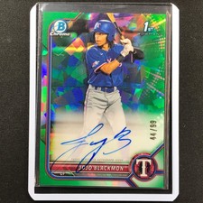 2022 Bowman Chrome Jojo Blackmon 1st Bowman Prospect Auto Green Atomic 44/99