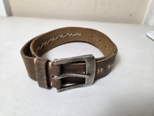 Fossil Leather Belt Brown Size 32 Square Buckle