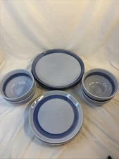 12pc Project62 Valletta Blue Porcelain dinnerware 4 Place Settings Discontinued