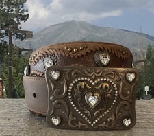 Justin Belt QUEEN OF HEARTS Size 30 C20639 NWT List 96 Western Leather