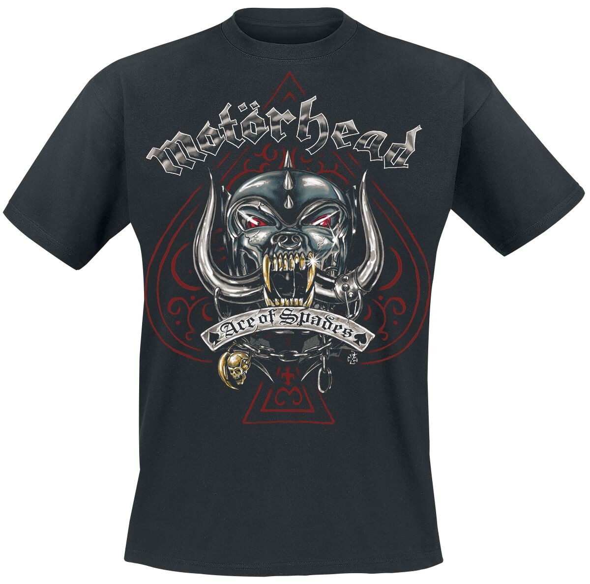 Футболка Motrhead Herren Ace Of Spades с татуировкой schwarz Band-Товар Группы 5390₽