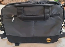 Timberland Nylon Messenger Bag Laptop Small Carry On Crossbody Gray Black