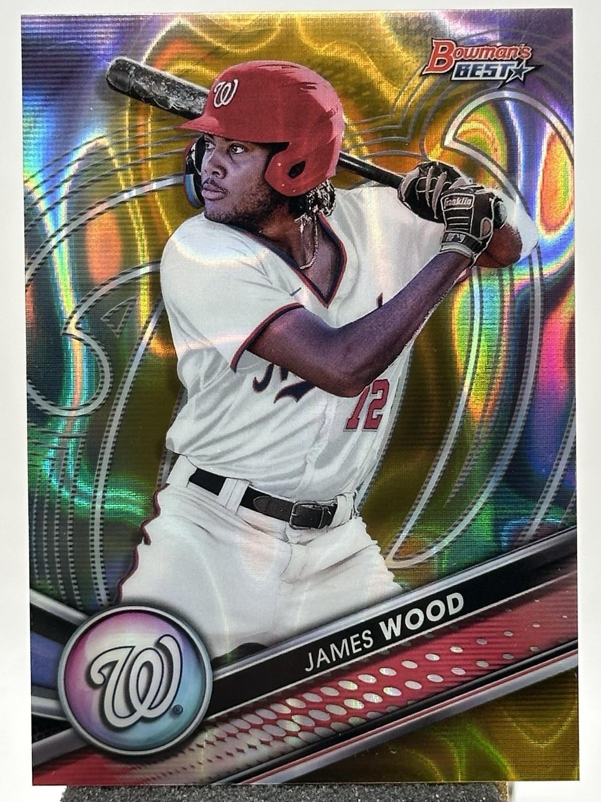 2022 Bowman's Best Top Prospects - James Wood - /75 Gold Lava Refractor