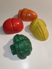 Lot 4 Toddler Vegetables Kitchen Pretend Play Learn Cut Vegetables Break Apart