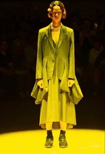 USED COMME DES GARCONS ESTER SERGE TWISTED DOCKING ASYMMETRICAL JACKET, SIZE G