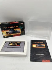 Top Gear (Super Nintendo, 1992) CIB SNES - With Protective Case