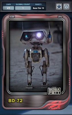 Topps Star Wars Card Trader 2025 BD-72 T10 Tier 10 Base Red 3cc DIGITAL
