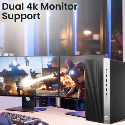 HP ProDesk G3 Tower Gaming PC i5-7500 16GB RAM 256GB SSD NVIDIA GT 1030 Win 11 - Afbeelding 6 van 8