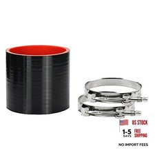  Straight ID: Silicone Hose Coupler High Temperature 4-ply with T 3.0" (76mm)