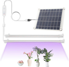Solar Grow Lights for Outdoor Plants, Adjust Gooseneck Grow Light for Indoor Pla