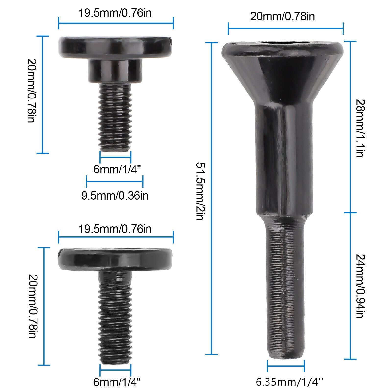 2 Set Metal Cut Off Wheel Disc Mandrel Arbor 1/4" Shank Stem for Die Grinder