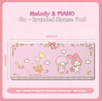 Akko My Melody Game Mouse Pad Large Table Mat Anti Slip Keyboard Pad