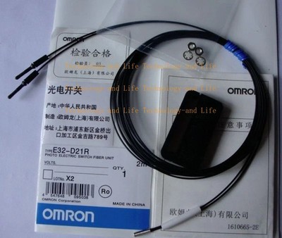 OMRON E32-D21R PHOTOELECTRIC SWITCH FIBER SENSOR UNIT CABLE PLC NEW