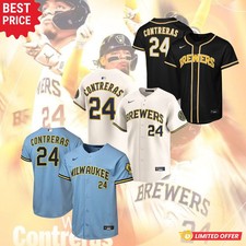 William Contreras 24 Milwaukee Brewers Jersey Premium Print MLB Baseball Fan