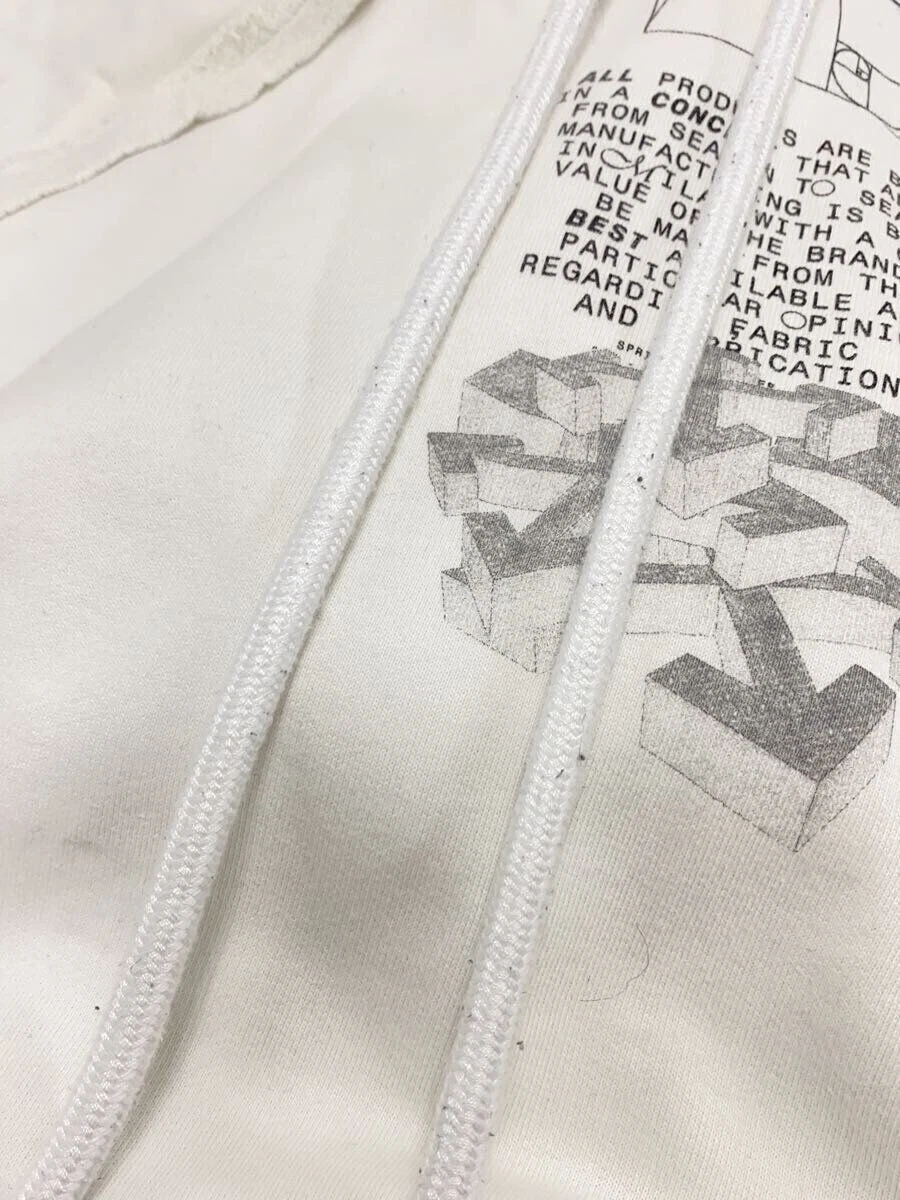 OFF WHITE FELPA CON CAPPUCCIO OMBB057R20E30005 S COTONE bianca usata