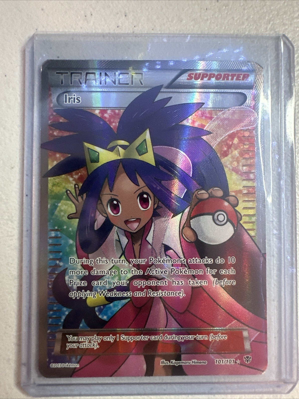 Iris Full Art Trainer Pokémon TCG Plasma Blast Holo Card NM Condition