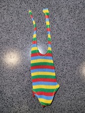 Vintage 1970s Barbie Skipper Striped Swimsuit One Piece Mod Era