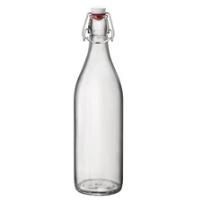 Giara Glass Bottle with Airtight Clamp Lid, 33.75 oz - BPA-Free Bottle for In...