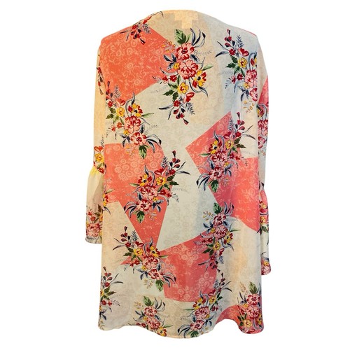 Style & Co Kimono Schwimmen Lagenlook Top Größe Large mehrfarbig halbtransparent vorne offen - Bild 3 von 5