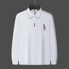 long sleeve men's lapel polo shirt autumn new fashion exquisite