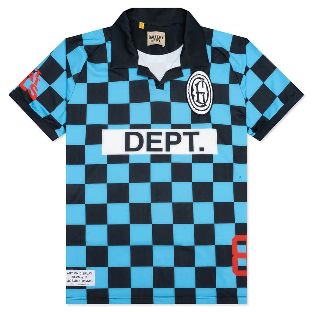 Gallery Dept. Alvarado Soccer Jersey Size Small (S) Multi Check 100% Authentic