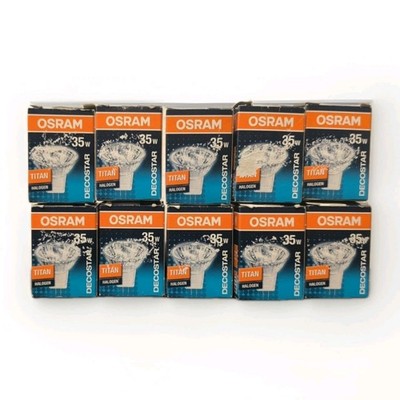 10x Osram Decostar 35 Titan 46892 WFL 35W 12V GU4 36° Halogen Reflektor Lampe