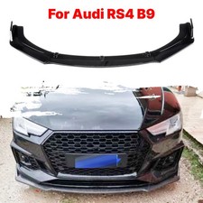 Frontspoilerlippe Spoilerlippe für AUDI RS4 B9 Spoiler Schwarz glänzend