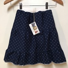 Skirt Girls 3 Maxi Navy Blue Polka Dot Ruffle Tiered Cotton Mom and Pop's Kids