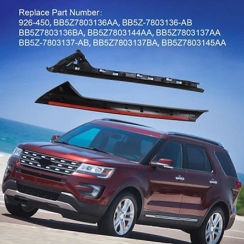 For 2011-2019 Ford Explorer Left & Right Side Windshield A-Pillar Molding Trim - Picture 8 of 23