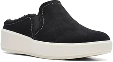 Clarks Layton Gem Slip-on Shoe, Black Suede