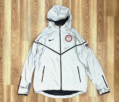 RARE Nike 2012 Olympic USA Team 3M Windrunner Medal Podium Reflective Jacket XL